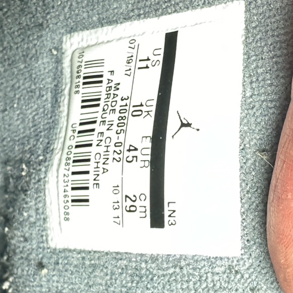 Nike Air Jordan 10 Cool Grey 2018 310805 022 Men’s Size 11 - Picture 7 of 8